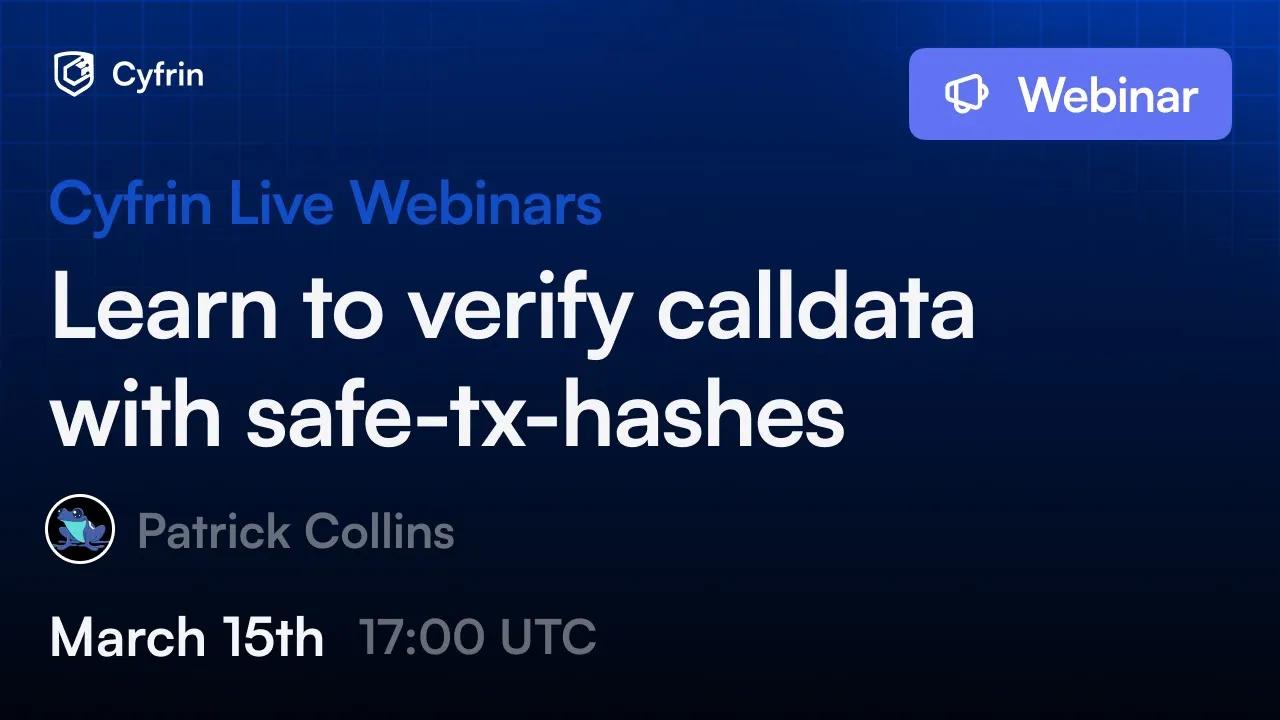 使用 safe-tx-hashes 工具来验证 calldata
