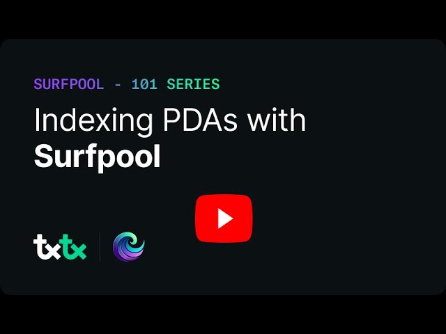 使用 Surfpool 索引 PDAs