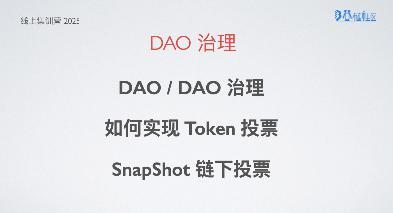 DAO: Token 投票治理与 Snapshot